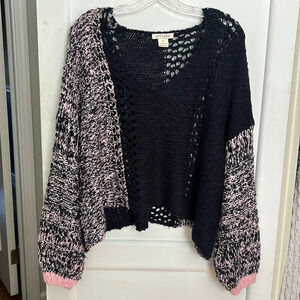 Mixed Pattern Knit Sweater